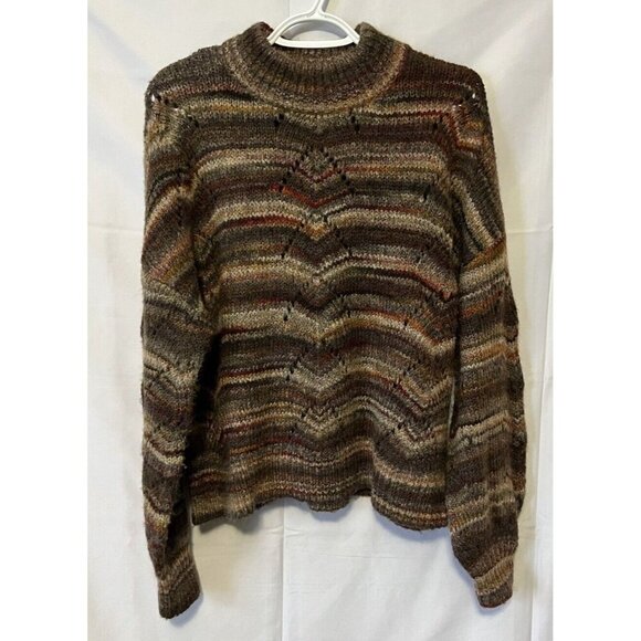 R D Style Mixed Stripe Pullover Women’s L Multicolour Jumper - Picture 1 of 11